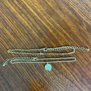 Gold Tone Star Anklet, torrid